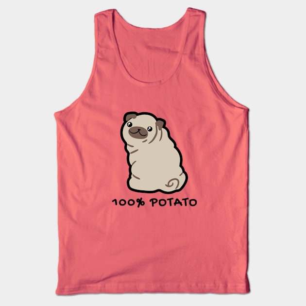 100% Potato Pug Light Tank Top by itsirrelephant